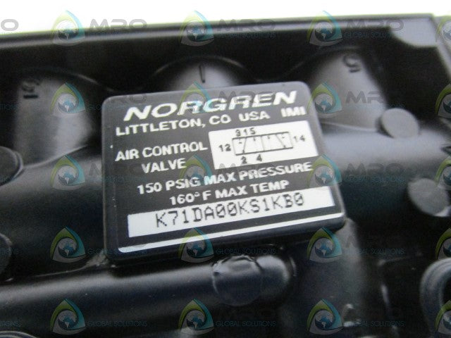 NORGREN AIR CONTROL VALVE K71DA00KS1KB0 *NEW NO BOX *