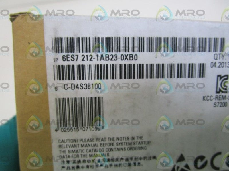SIEMENS CPU MODULE 6ES7 212-1AB23-0XB0 *FACTORY SEALED*