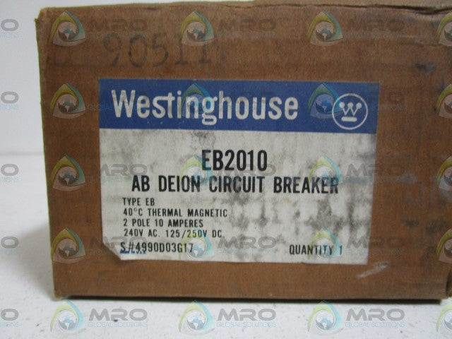 WESTINGHOUSE CIRCUIT BREAKER EB2010 *NEW IN BOX*