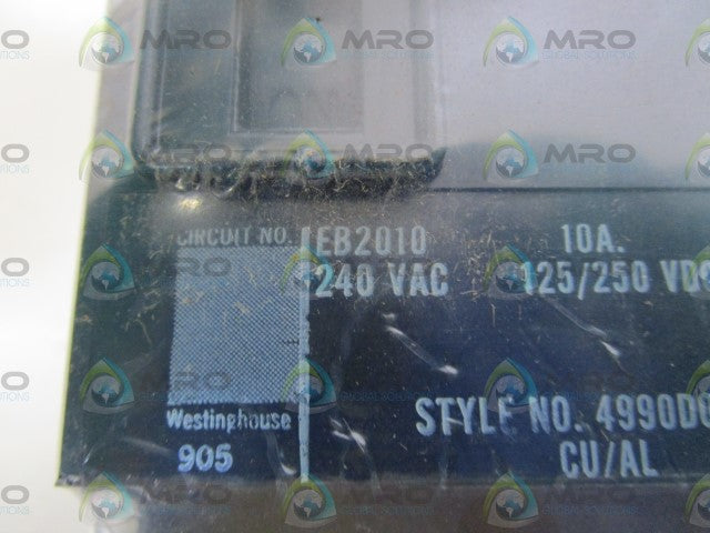 WESTINGHOUSE CIRCUIT BREAKER EB2010 *NEW IN BOX*