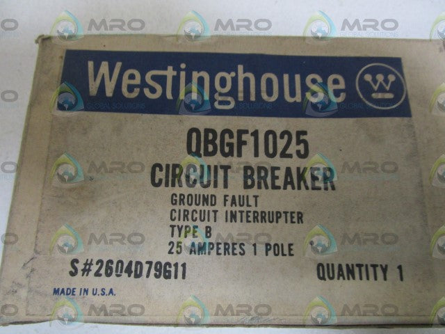 WESTINGHOUSE CIRCUIT BREAKER QBGF1025 *NEW IN BOX*