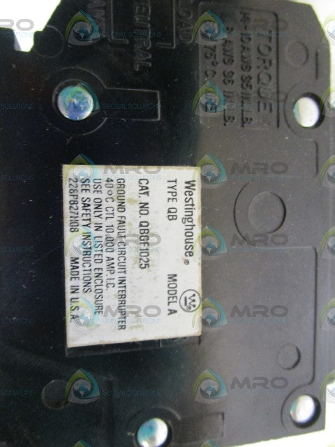 WESTINGHOUSE CIRCUIT BREAKER QBGF1025 *NEW IN BOX*