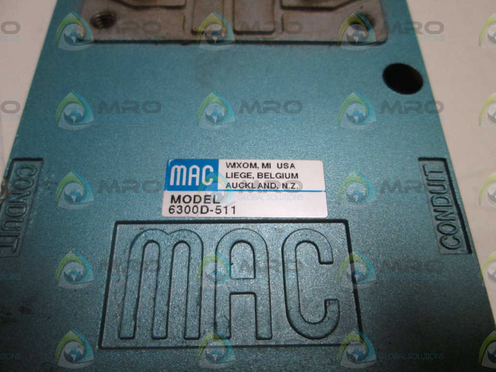 MAC MANIFOLD BASE 6300D-511 *USED*