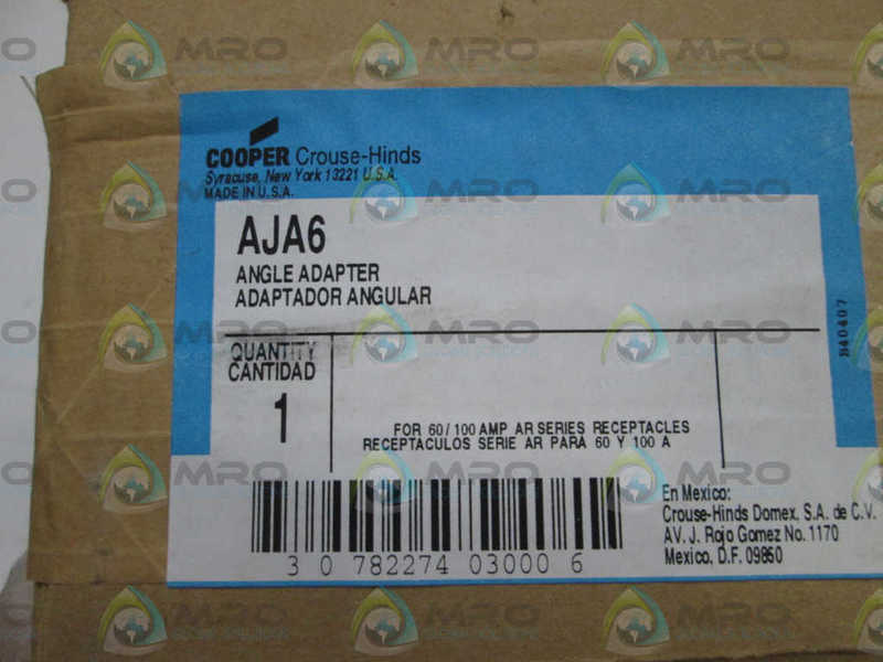 CROUSE-HINDS ANGLE ADAPTER AJA6  NSFS