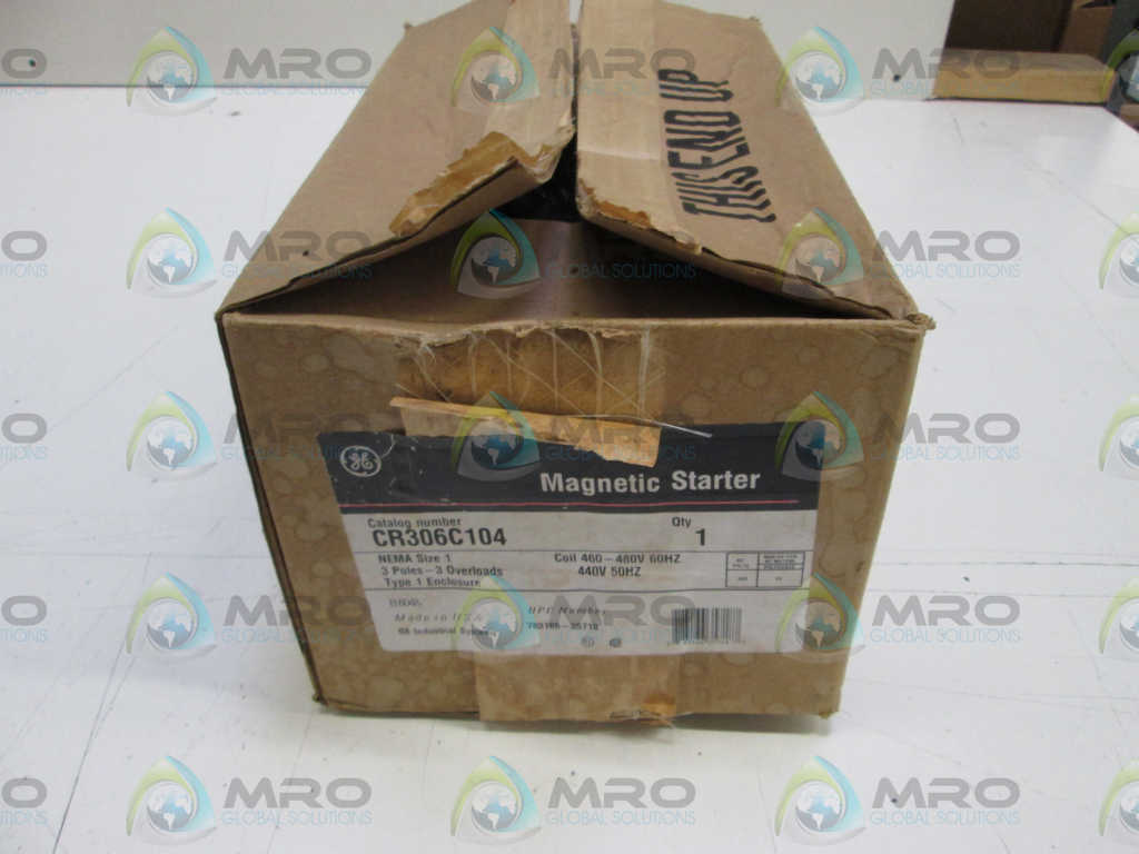 GENERAL ELECTRIC MAGNETIC STARTER CR306C104 *NEW IN BOX*