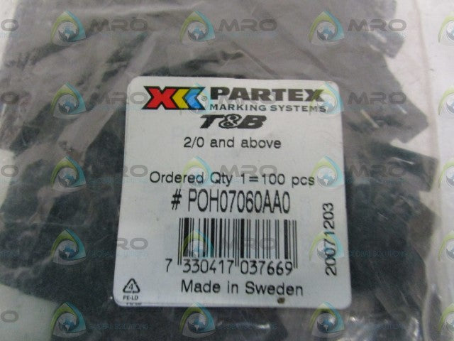 LOT OF 100 PARTEX POH07060AA0 *NEW IN FACTORY BAG*