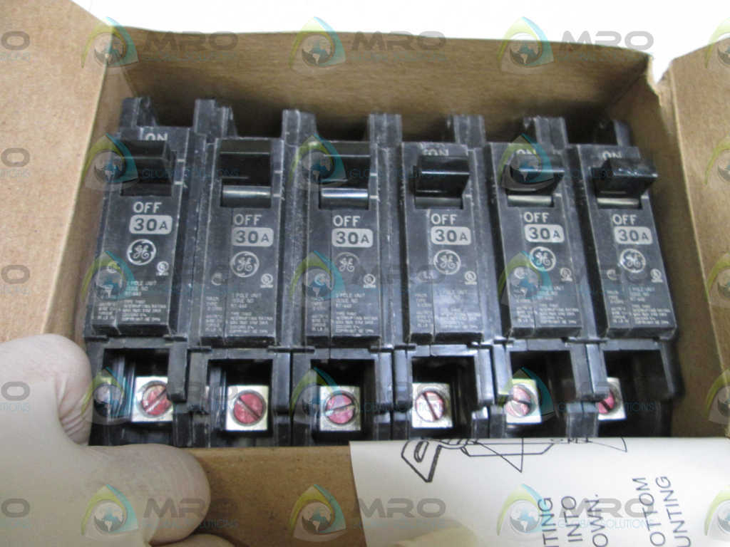 LOT OF 6 GENERAL ELECTRIC CIRCUIT BREAKER THQC1130 *NEW IN BOX*