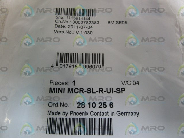 PHOENIX CONTACT MINI TRANSDUCER MINI MCR-SL-R-UI-SP *NEW IN FACTORY BAG*