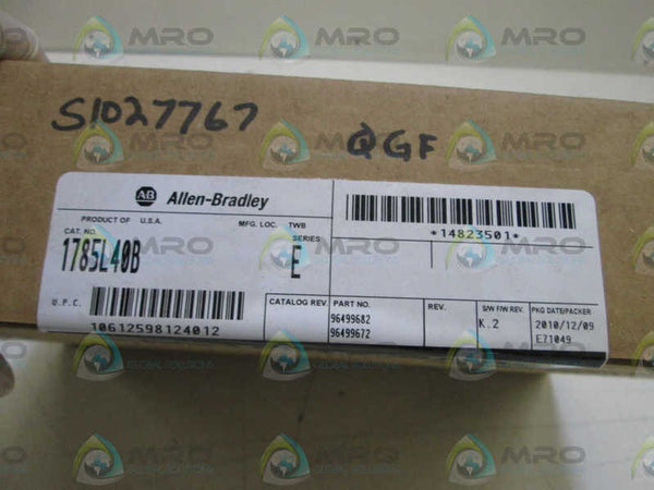 ALLEN BRADLEY 1785-L40B SER. E F/W K.2 DATE: 2010  NSFS