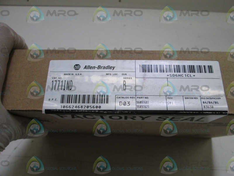 ALLEN BRADLEY 1771-IND SER. B INPUT MODULE DATE: 2006  NSFS