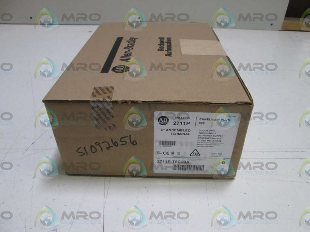 ALLEN BRADLEY 6" PANEL VIEW 2711P-T6C20A SER.D DATE: 07/2012 * FACTORY SEALED *