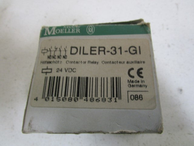 KLOCKNER MOELLER DILER-31-GI CONTACTOR RELAY 24VDC *NEW IN BOX*