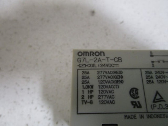 LOT OF 2 OMRON POWER RELAY G7L-2A-T-CB *NEW NO BOX*