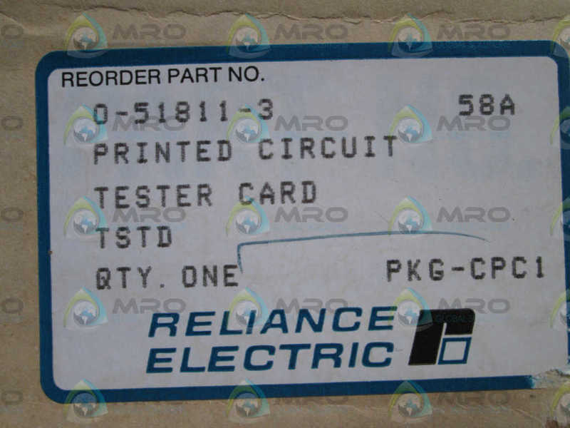 RELIANCE ELECTRIC PC BOARD 0-51811-3 (REMANUFACTURED)