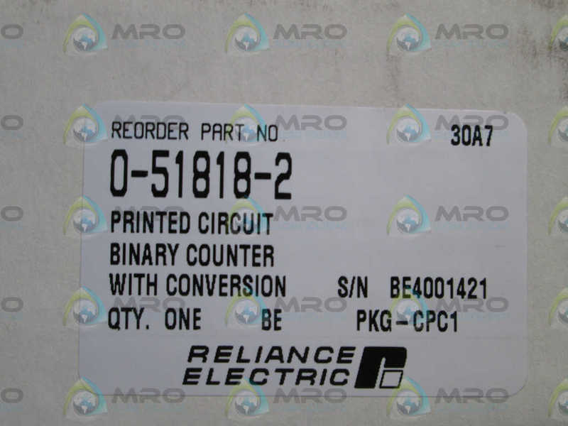 RELIANCE ELECTRIC CONVERTER BOARD 0-51818-2 (REMANUFACTURED)