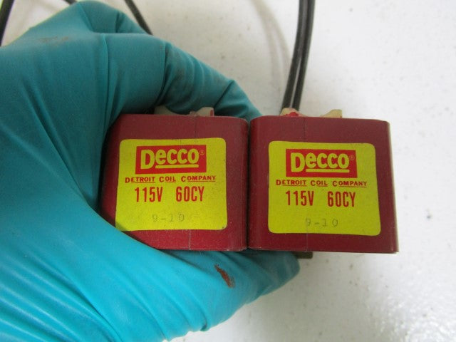 LOT OF 2 DECCO COIL 115V 9-10 *NEW NO BOX*