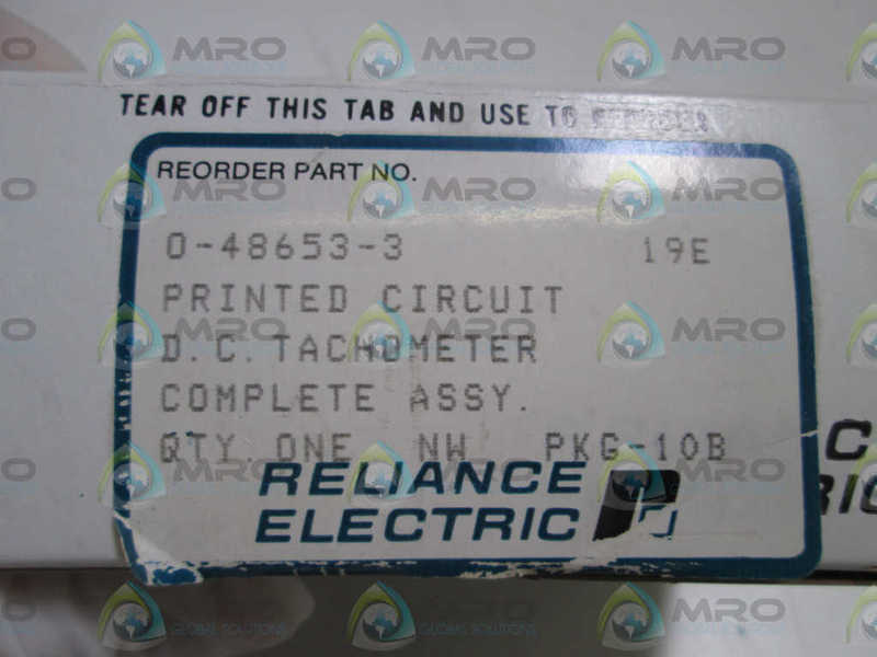 RELIANCE ELECTRIC PC BOARD 0-48653-3 *USED*