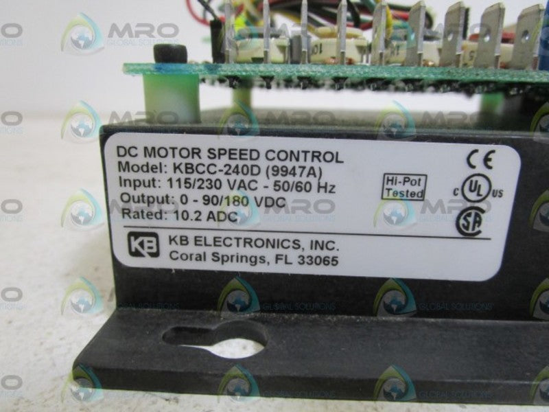 KB ELECTRONICS DC MOTOR SPEED CONTROL KBCC-240D  *USED*