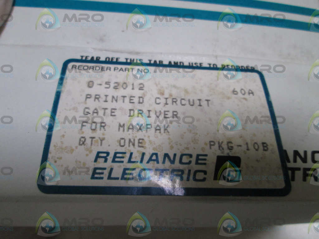 RELIANCE ELECTRIC DRIVER BOARD 0-52012 *USED*