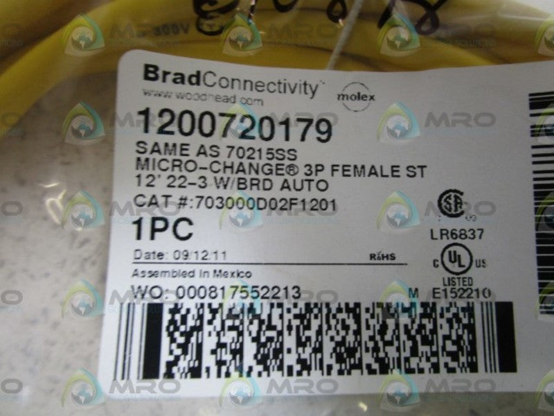 BRAD CONNECTIVITY 703000D02F1201 NSMP