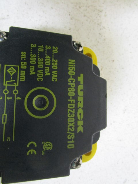 TURCK PROXIMITY SENSOR Ni50-CP80-FDZ30X2/S10 *NEW NO BOX*