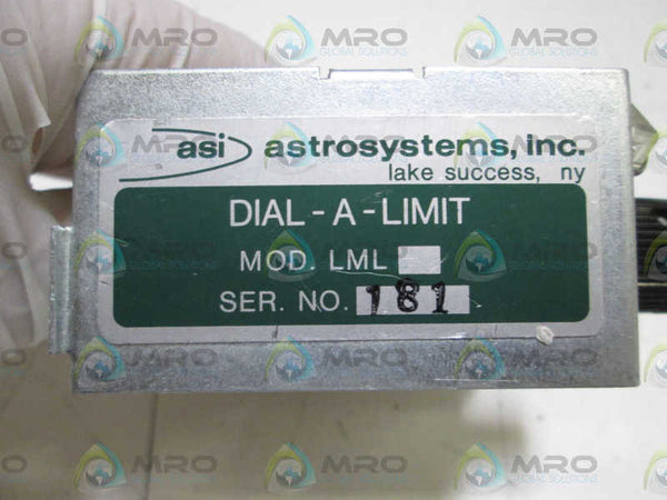 ASTROSYSTEMS, INC.  LIMIT SET MODULE BOARD LML  UNMP