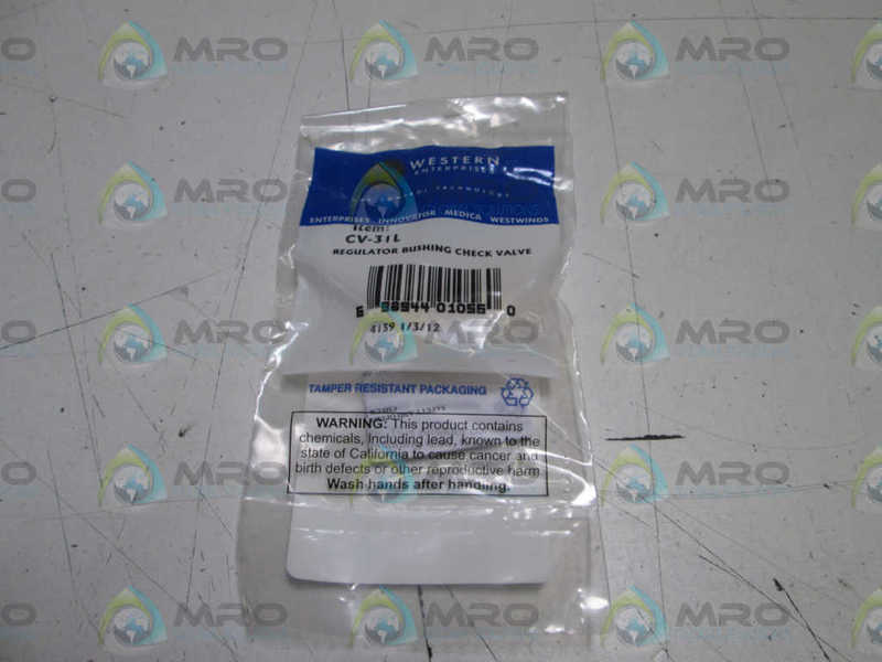 WESTERN ENTERPRISES REGULATOR BUSHING CHECK VALVE CV-31L  NSMP