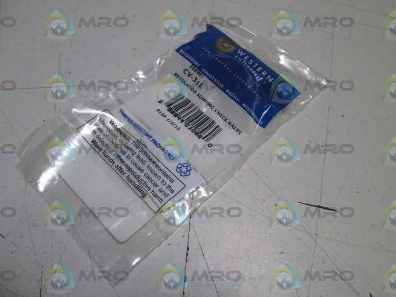 WESTERN ENTERPRISES REGULATOR BUSHING CHECK VALVE CV-31L  NSMP