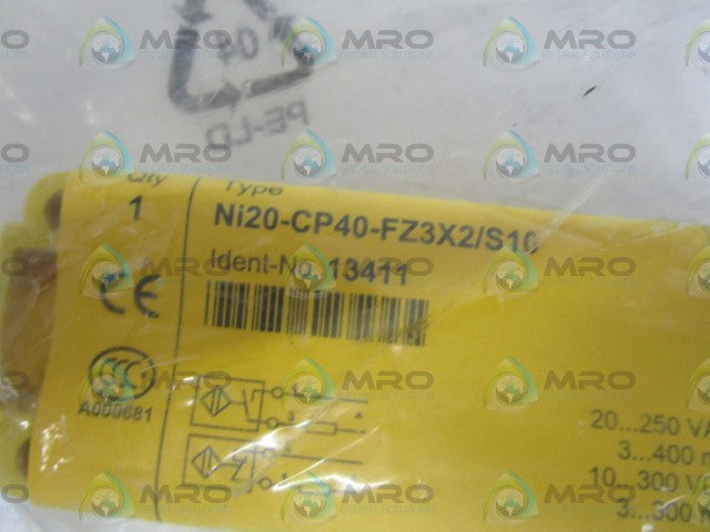 TURCK Ni20-CP40-FZ3X2/S10 PROXIMITY SWITCH *NEW IN FACTORY BAG*