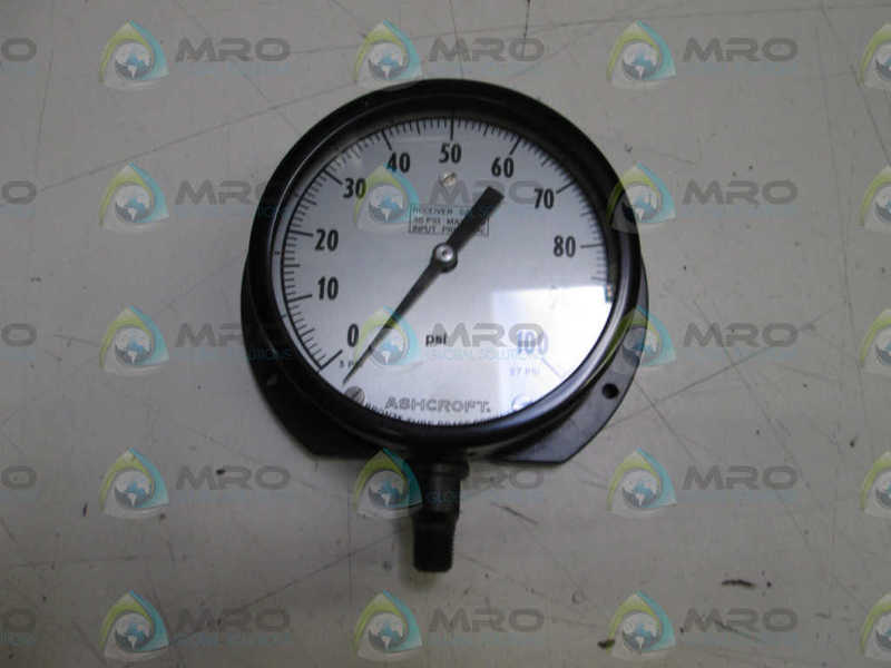 ASHCROFT 451010A02L-3-27#0-100# PRESSURE GAUGE 3-27PSI 0-100PSI  NSMP