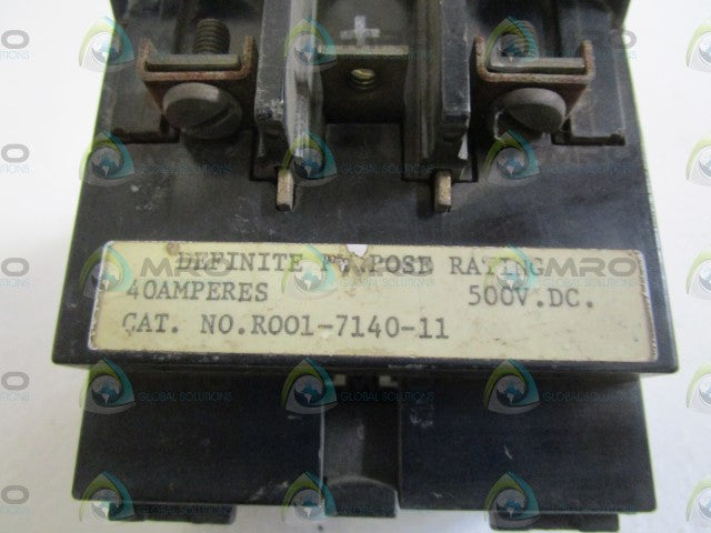WARD LEONARD CONTACTOR R001-7140-11 *USED*