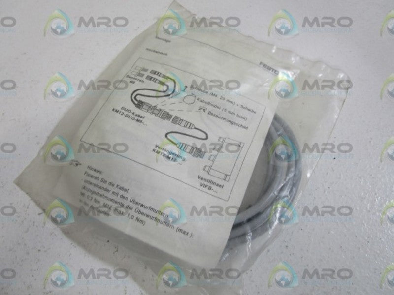 FESTO CABLE (18685) KM12-DUO-M8-GDGD * NEW IN FACTORY BAG *