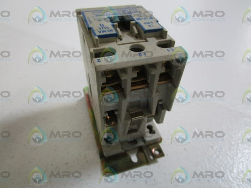 CUTLER-HAMMER SIZE 0 CONTACTOR CN15BN2 SER. A1  UNMP