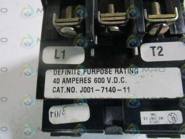 JOSLYN CLARK CONTACTOR J001-7140-11 *USED*