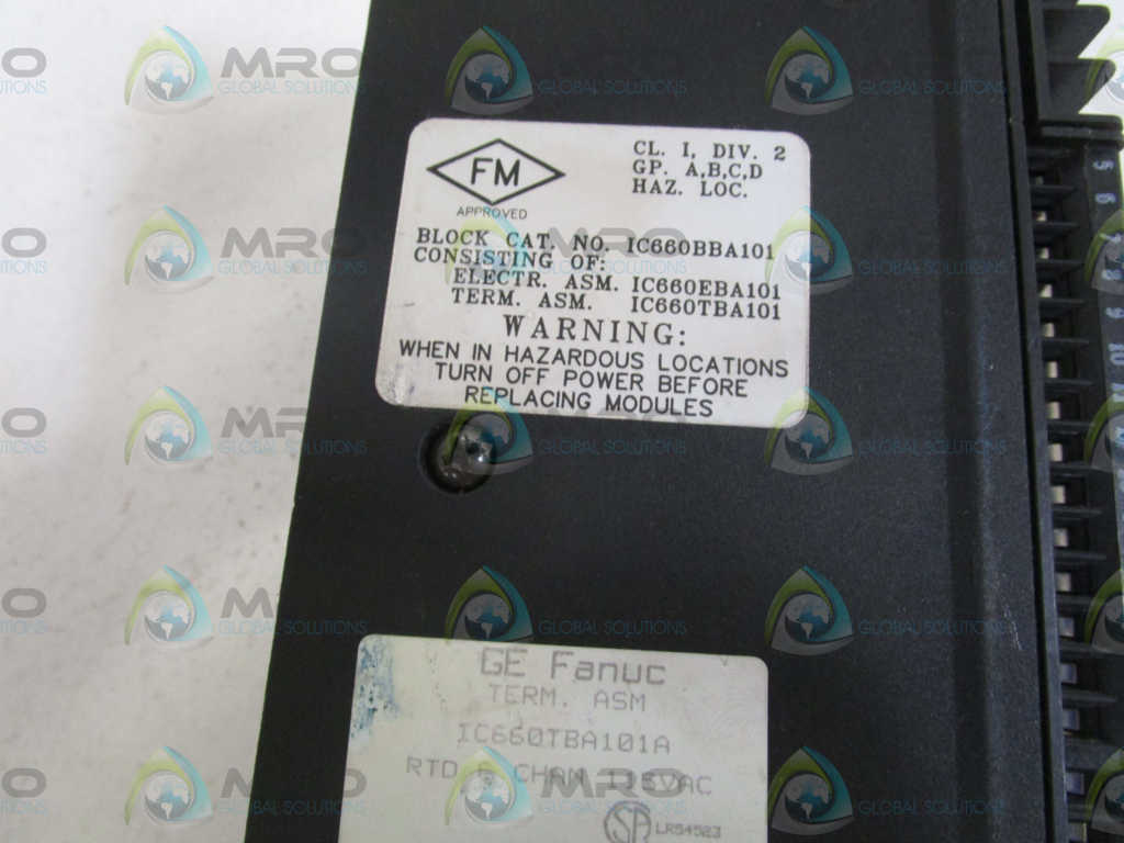 GE FANUC BLOCK MODULE  IC660BBA101 *USED*