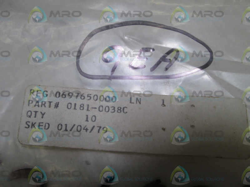 GENERAL ELECTRIC 0181-0038C (PKG OF 9)  NSNP NO BAG