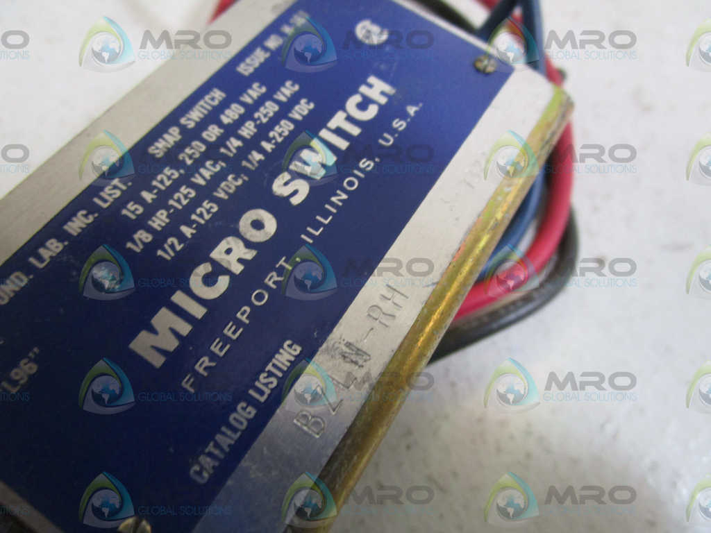 MICROSWITCH BZLN-RH SNAP SWITCH *USED*