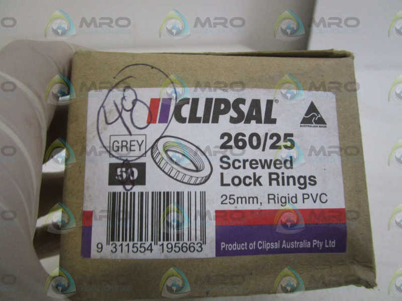 LOT OF 48 CLIPSAL SCREWED LOCK RINGS 260/25 *NEW IN BOX*