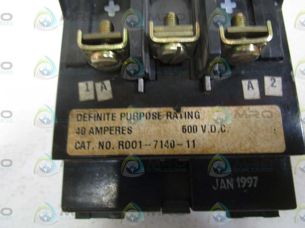 JOSLYN CLARK 600VDC CONTACTOR R001-7140-11  *USED*
