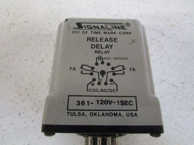 SIGNALINE RELEASE DELAY RELAY 361-120V-1SEC *USED*