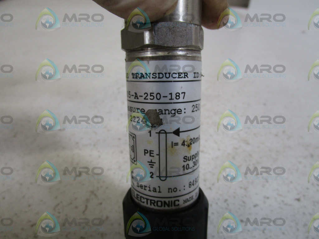 HYDAC PRESSURE TRANSDUCER HDA 3705-A-250-187 *USED*
