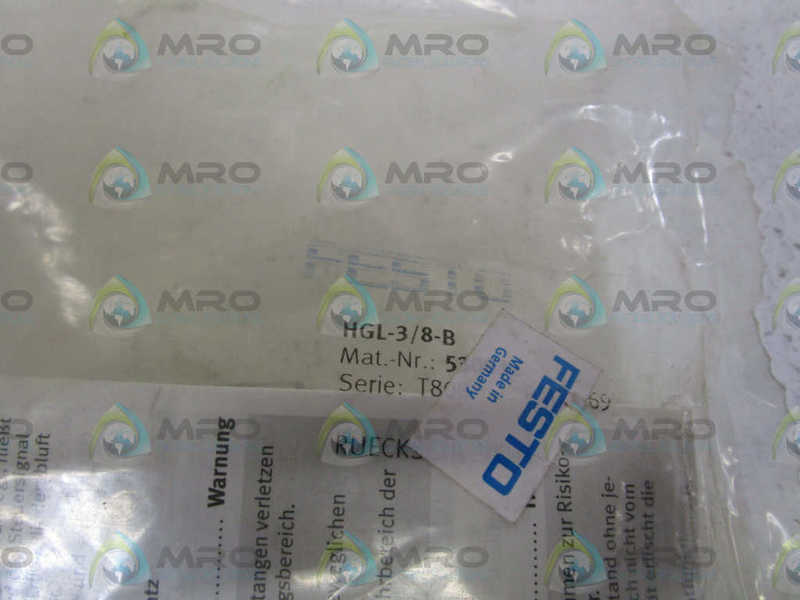 FESTO HGL-3/8-B NON-RETURN VALVE * NEW IN FACTORY BAG *