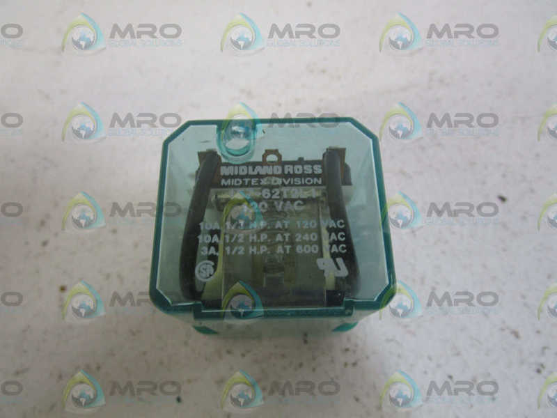 MIDTEX RELAY 120VAC 157-62T2L1 *NEW IN BOX*