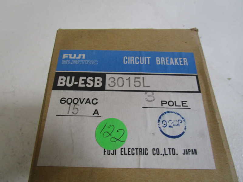 FUJI ELECTRIC CIRCUIT BREAKER 15A BU-ESB3015L *NEW IN BOX*