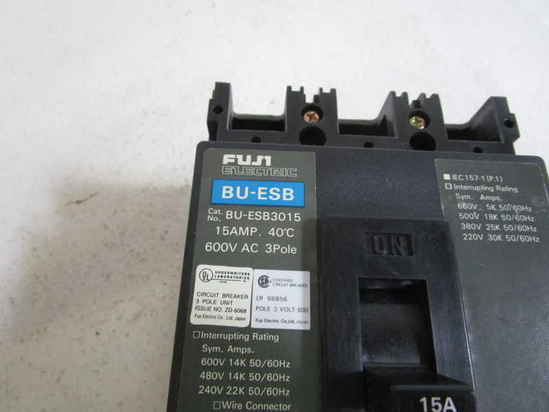 FUJI ELECTRIC CIRCUIT BREAKER 15A BU-ESB3015L *NEW IN BOX*