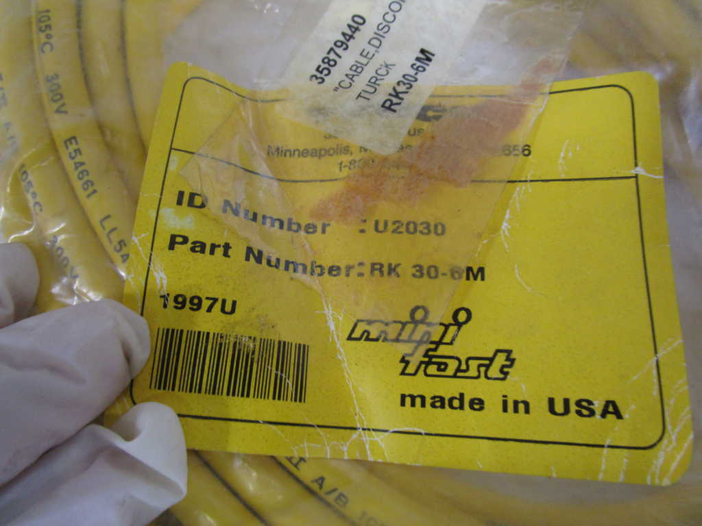 TURCK CORDSET CABLE RK30-6M *NEW IN BAG*