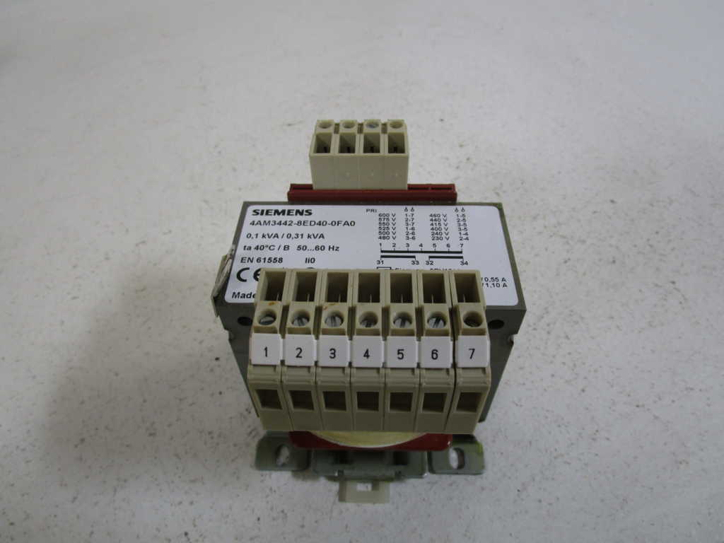 SIEMENS TRANSFORMER 4AM3442-8ED40-0FA0 *USED*