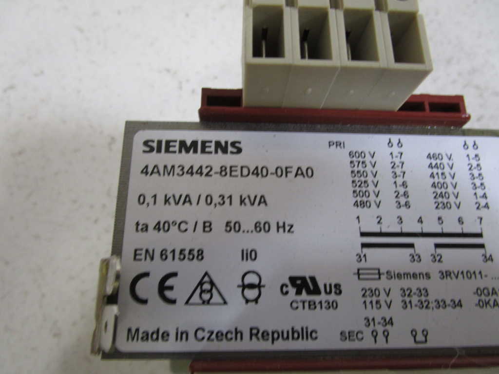 SIEMENS TRANSFORMER 4AM3442-8ED40-0FA0 *USED*
