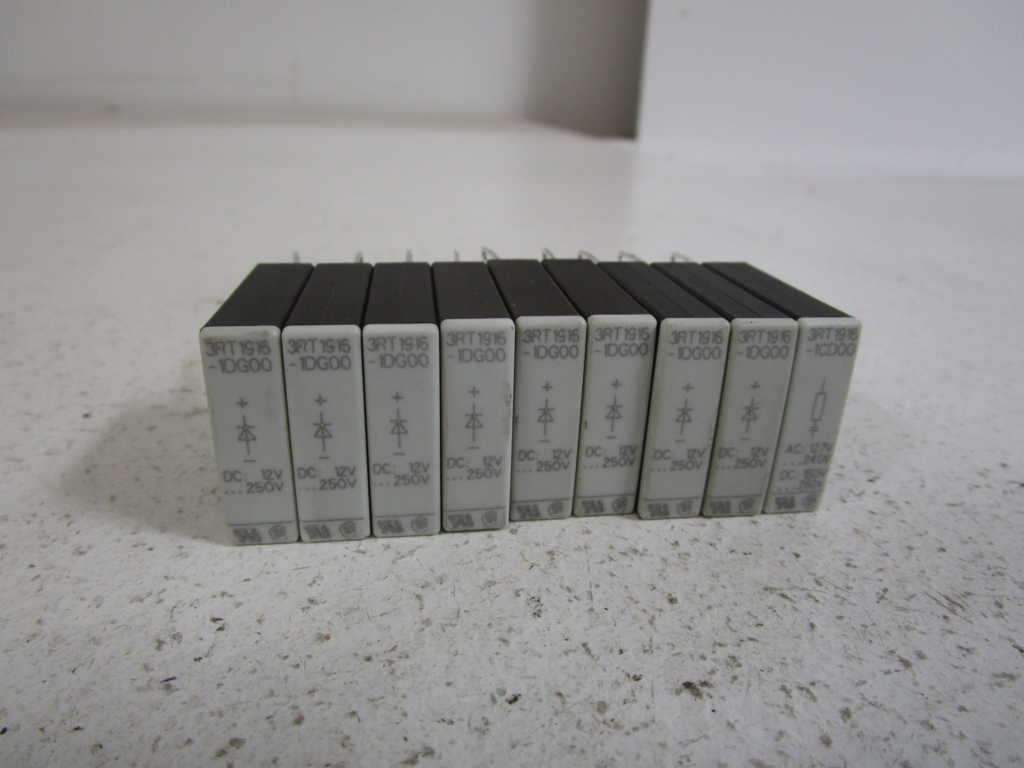 LOT OF 9 SIEMENS ACCESSORY DIODE 3RT1916-1DG00 *USED*