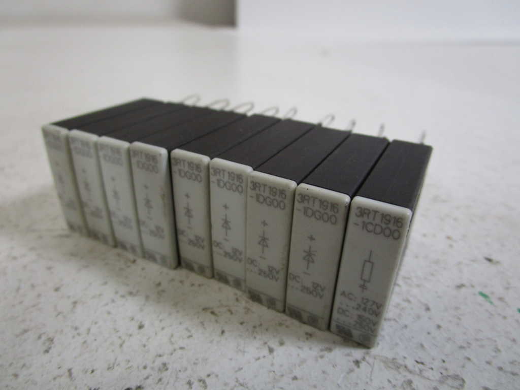 LOT OF 9 SIEMENS ACCESSORY DIODE 3RT1916-1DG00 *USED*